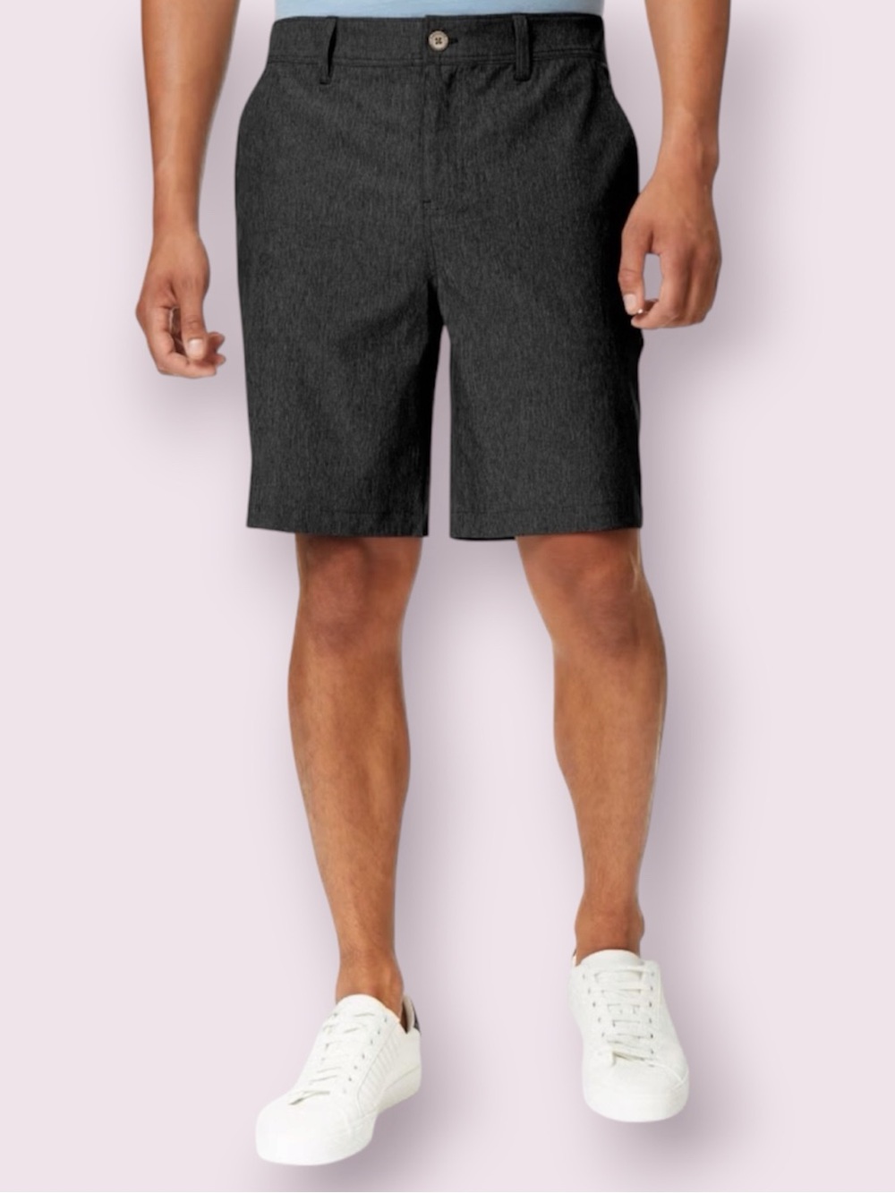 32 Degrees Men's Stretch Short in Dark Heathered Gray/Black